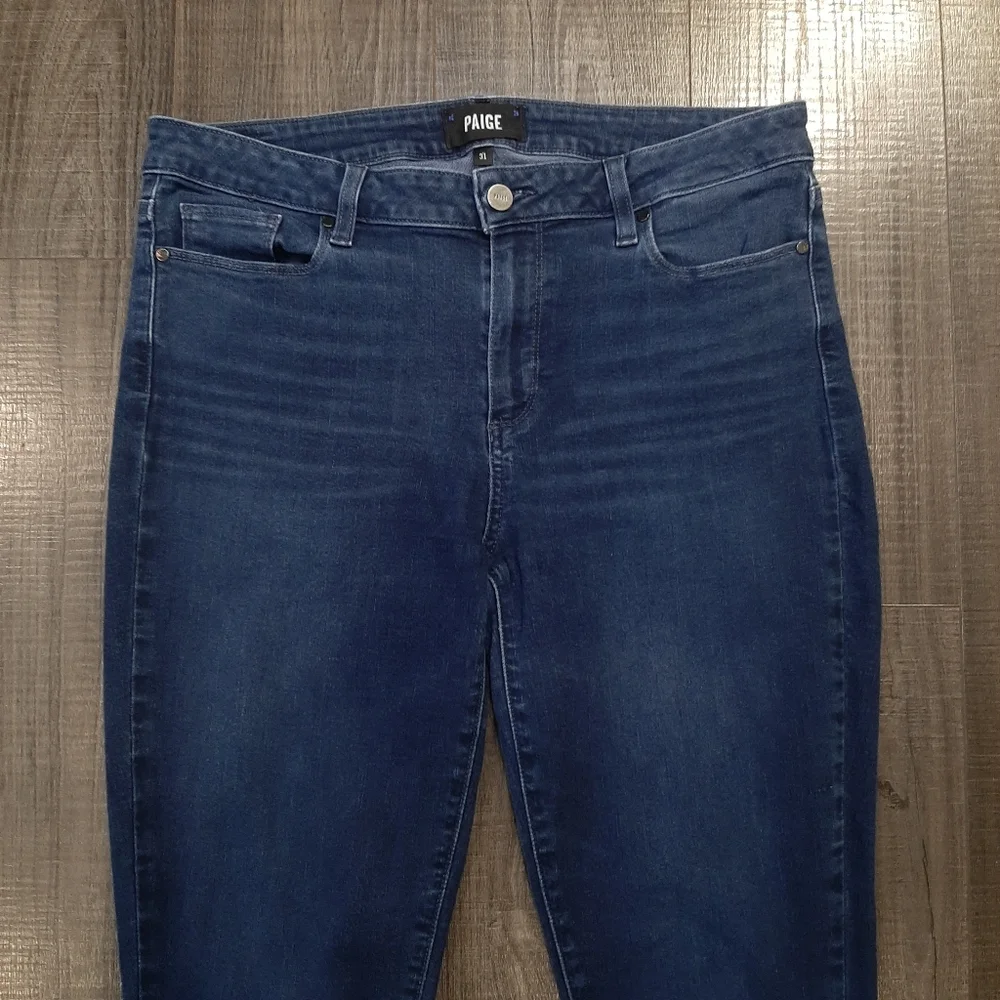 💠PAIGE DENIM Verdugo Ankle Cropped Ultra Skinny Jeans High Waist Womens Size 31